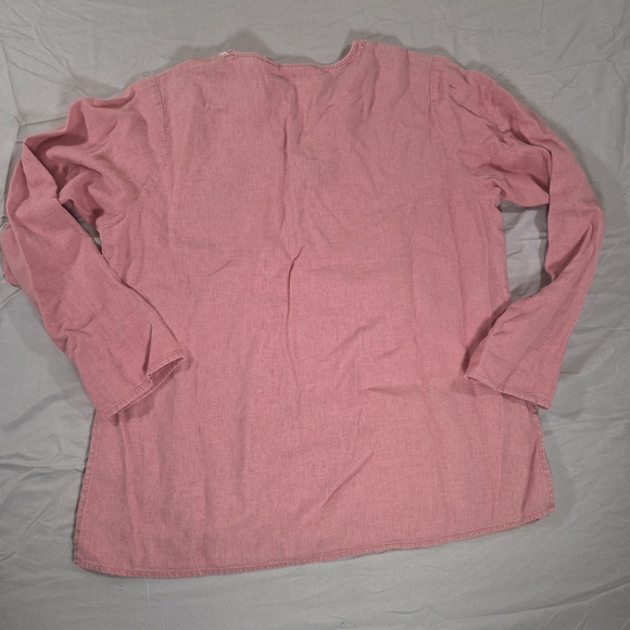 White Stag Pink Linen Tunic with Embroidered Neckline - Picture 6 of 6